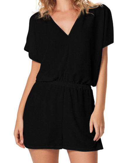 ALHAMBRA BLACK BEACH ROMPER